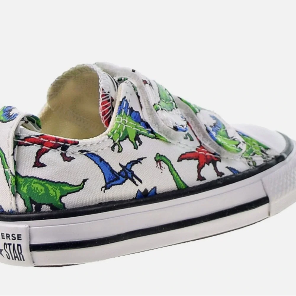 Converse Chuck Taylor All Star 2V Strap Ox Toddlers' Shoes White-Green 770166F